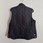 Dover Black Quilted Vest L Womens Snap Zip Front Sleeveless Puffer Size L Photo 2