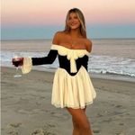 House Of CB ‎ 'Alana' Black & Cream Off Shoulder Dress NWOT size S Photo 5
