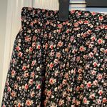 SheIn  Curve Size 4X Black Pink Floral Elastic Waist Flowy Mini Skirt Photo 1