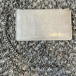 ZARA  Women’s‎ Gray Croc Like Texture Wallet With Silver Chain Photo 0