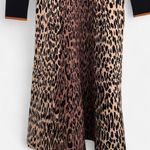 Eliza J old money knit Animal Print Fit & Flare Sweater Dress S Photo 5
