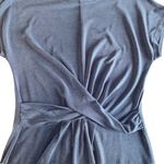 Mango  Twist Front Dress Casual Stretch Elegant Dark Blue Dress XS‎ Photo 5