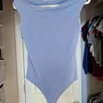 Abercrombie & Fitch Abercrombie Off-The-Shoulder Bodysuit Blue Photo 0
