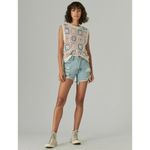 Lucky Brand ✨ Crochet Geo Sweater Sz Medium Tank✨ Photo 1