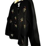 Breckenridge Vintage  Black Cardigan Holiday Sweater Photo 2