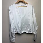 Good American  Ivory Satin Blouse NWT Sz. 3 (US L) Photo 1