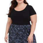 Torrid  Plus Size 4X Romper Harry Potter‎ Black Blue Hogwarts Crest Damask 924 Photo 0