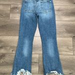 7 For All Mankind High Waist Slim Kick Stretch Crop Blue Jeans Size 26 Photo 3