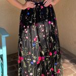 City Studios Black Floral Embroidered Prom/Formal Dress Photo 0