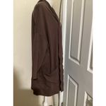 Pact  Airplane Brown Organic Cotton Wrap Cardigan Oversized Pockets Women's XXL Photo 1