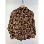 Motto‎ Button Front Womens Animal Print Shirt Long Sleeve Size 8 Brown Size M Photo 2