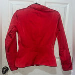 Lafayette 148 Vintage  New York Red Blazer Jacket size 2 
Ruffle red Photo 4
