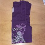 Hooters New Womens Vintage  Purple Angel Wings Ribbed Tank Stretchy Size Medium Photo 2