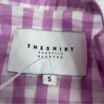 The Shirt by Rochelle Behrens The Kimberly Shirt lavender check ruffle sz S Purple Photo 3