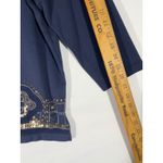 Alfred Dunner Women's 3/4 Sleeve Embellished Square Neck Top Navy Blue Sz L Photo 11