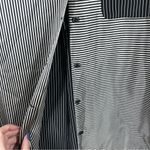 Rag and Bone Rag‎ & Bone Black White Striped Silk Button Down Top Photo 2