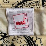 Vintage Mondi Paisley Lemon Chiffon Yellow Yoke Waist Full Midi Skirt Size M Photo 4