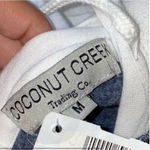 Coconut creek Blue and White Hooded Sweatshirt hoodie sweater top Size M Photo 1