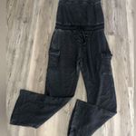 Like an angel  acid washed Charcoal Jumpsuit with Pockets Photo 0