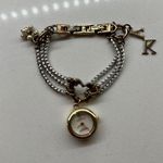 Anne Klein Vintage Charm Bracelet Watch-Silver & Gold Photo 0