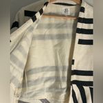 dRA Los Angeles Black White Striped Open Cropped Cardigan Jacket Textured Small Photo 5