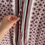 Boden Top Women 8P Pink Floral Stripe Button Up Geometric Long Sleeve Blouse Photo 4