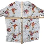 Kindred Women's 3XL Floral Embroidered V-Neck Button Up Blouse 3/4 Sleeve Boho Photo 2