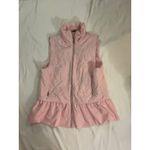 For Cynthia Anthropologie Cynthia West Pink Puffer Vest Ruffle Bottom L Pastel Angelcore Photo 4
