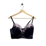 Adore Me Satin and Lace Bustier Black Size 40D Plus Size Coquette Romantic Boho Photo 1