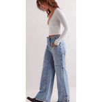 Free People We The Free Curvy Outlaw Wide Leg Pants in Drizzle | NWOT Photo 14