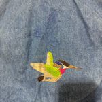 VTG Gotcha Covered Denim Vest sz L Western handmade Bird Embroidery on Back USA Blue Size L Photo 3