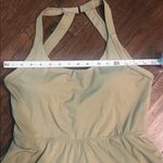 Racerback/Open Twist Back Athletic Dress with hidden shorts S/M Green Photo 3