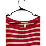 White House | Black Market WHBM Red White Striped Cotton Blend Scoop Neck Sweater Women Sz S Photo 5