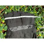 Phoebe Couture  Strapless Black Ruffle Cocktail Mini Dress Size 2 Photo 4