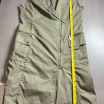Michael Kors  Olive Green Moto Shift Dress Cargo Pockets Sleeveless Collared Sz M Photo 10