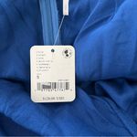 Free People NWT,  Chelsey Mini Dress Blue Velvet Open Back Bell Sleeves, Sz S Photo 12