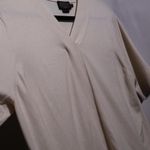 Pendleton Silk Blend Cream V Neck Off White Blouse Cream Top XL P Business Shirt Photo 2