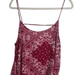 Free People  Womens Sz M Boho Paisley Bandana Scoop Neck Handkerchief Slip Dress Photo 1