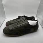 COS NWB  MINIMAL LEATHER SNEAKERS size 41 unisex W 11 M 8.5 khaki green Photo 4