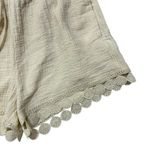 Womens Gauze Crochet Lace Trim Shorts Elastic Waist Beach Cover Up Shorts Size L Photo 1