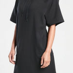 Athleta  Cabana Tunic Hoodie Sweatshirt Short Sleeve Womens Size XXS Black Active Photo 0