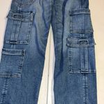 American Eagle Super high rise baggy straight Blue Cargo Jeans Photo 2