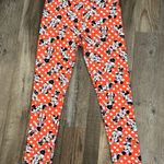 LuLaRoe Disney Minnie Mouse Coral Orange OS Buttery Soft Leggings Photo 0