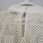 Self Portrait Ivory High Neck Crochet Top Photo 4