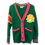 Banana Republic Athletics Varsity Logo Cardigan Green Pink Yellow Size XS Photo 6