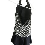 Cacelin Black and White One Piece Halter Bathing Suit Medium Photo 6