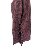 Harlow & Rose Cardigan M Maroon Open Knit Tunic Side Tie Lace Up Boho Brown Size M Photo 1