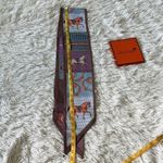 La Ceida Skinny Multicolor Multi purpose silk Scarf Photo 5