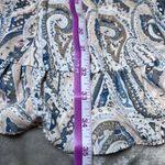 Grace Karma Tiered Dress Womens XL Paisley Long Sleeve Ruffle Collar Bohemian Blue Size 1X Photo 13