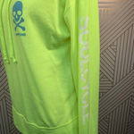 SoulCycle  Neon Green Hamptons Skull‎ Logo Hoodie Photo 5